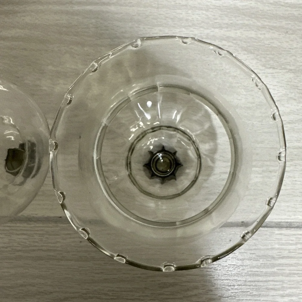 Large Clear Glass Pegged Votive 5x4